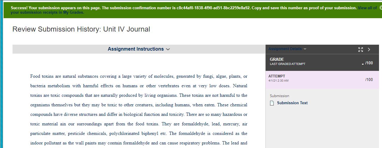 Unit IV Journal